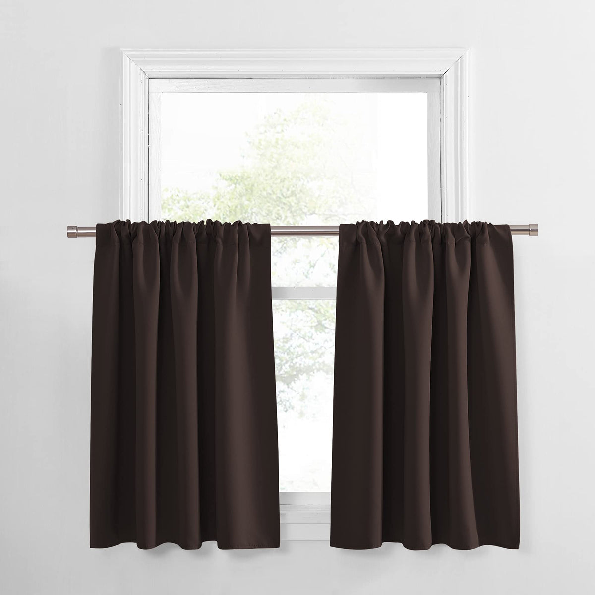 PONY DANCE Black Out Curtains 72 inch Long, Black, 2 Panels