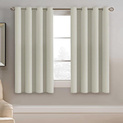H.VERSAILTEX 100% Blackout Curtains for Bedroom Black Out Curtains 96 inch Thermal Insulated Long Blackout Curtains for Living Room, Energy Saving Curtains for Patio Door Grommet (1 Panel, Jet Black)