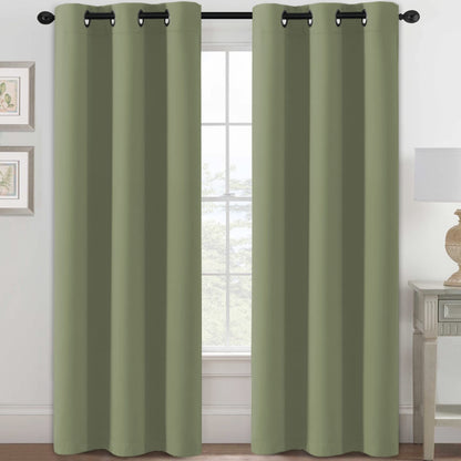 H.VERSAILTEX Blackout Curtains for Bedroom Thermal Insulated Room Darkening Living Room Curtains 63 Inch Long Grommet Privacy Protection Window Curtain Panels/Drapes for Nursery,2 Panels,Ivory/Cream