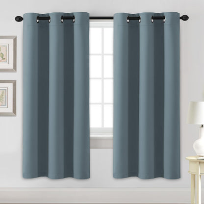 H.VERSAILTEX Blackout Curtains for Bedroom Thermal Insulated Room Darkening Living Room Curtains 63 Inch Long Grommet Privacy Protection Window Curtain Panels/Drapes for Nursery,2 Panels,Ivory/Cream