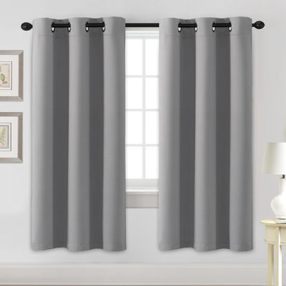 H.VERSAILTEX Blackout Curtains for Bedroom Thermal Insulated Room Darkening Living Room Curtains 63 Inch Long Grommet Privacy Protection Window Curtain Panels/Drapes for Nursery,2 Panels,Ivory/Cream