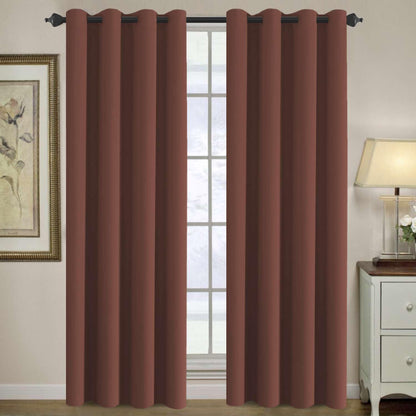 H.VERSAILTEX 100% Blackout Curtains for Bedroom Black Out Curtains 96 inch Thermal Insulated Long Blackout Curtains for Living Room, Energy Saving Curtains for Patio Door Grommet (1 Panel, Jet Black)