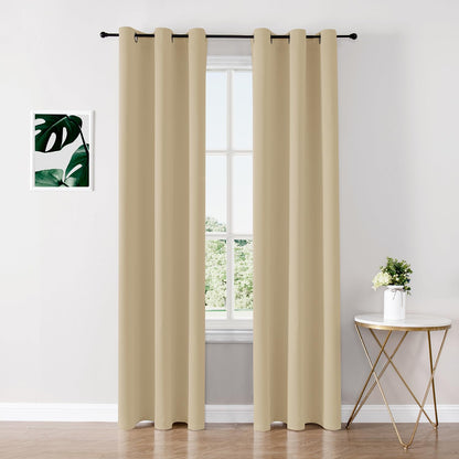 ChrisDowa Blackout Curtains for Bedroom and Living Room 63 Inches Long