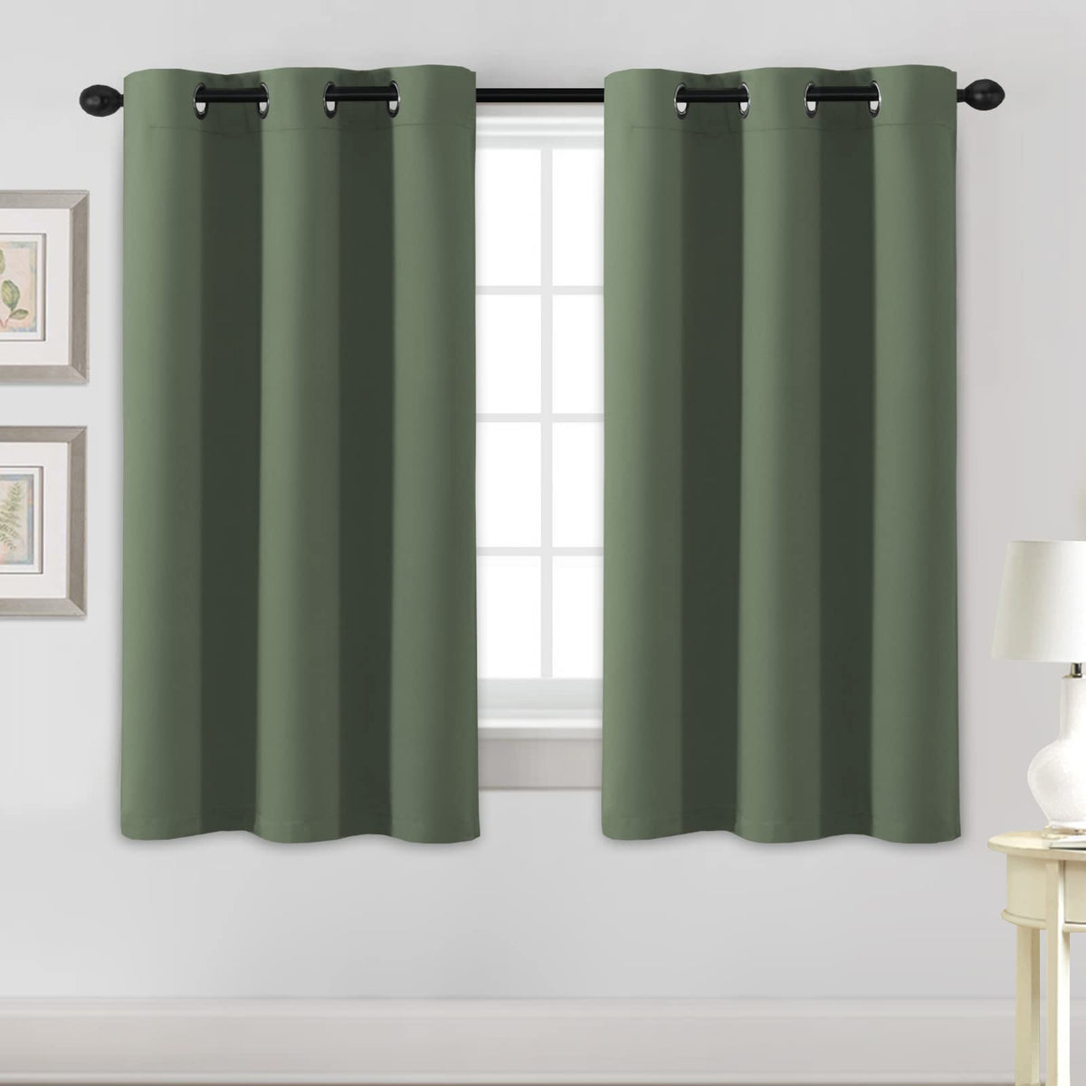 H.VERSAILTEX Blackout Curtains for Bedroom Thermal Insulated Room Darkening Living Room Curtains 63 Inch Long Grommet Privacy Protection Window Curtain Panels/Drapes for Nursery,2 Panels,Ivory/Cream