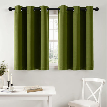 MIULEE Blackout Curtains for Bedroom 2 Panels 40 x 63 Inch Long Dark Grey
