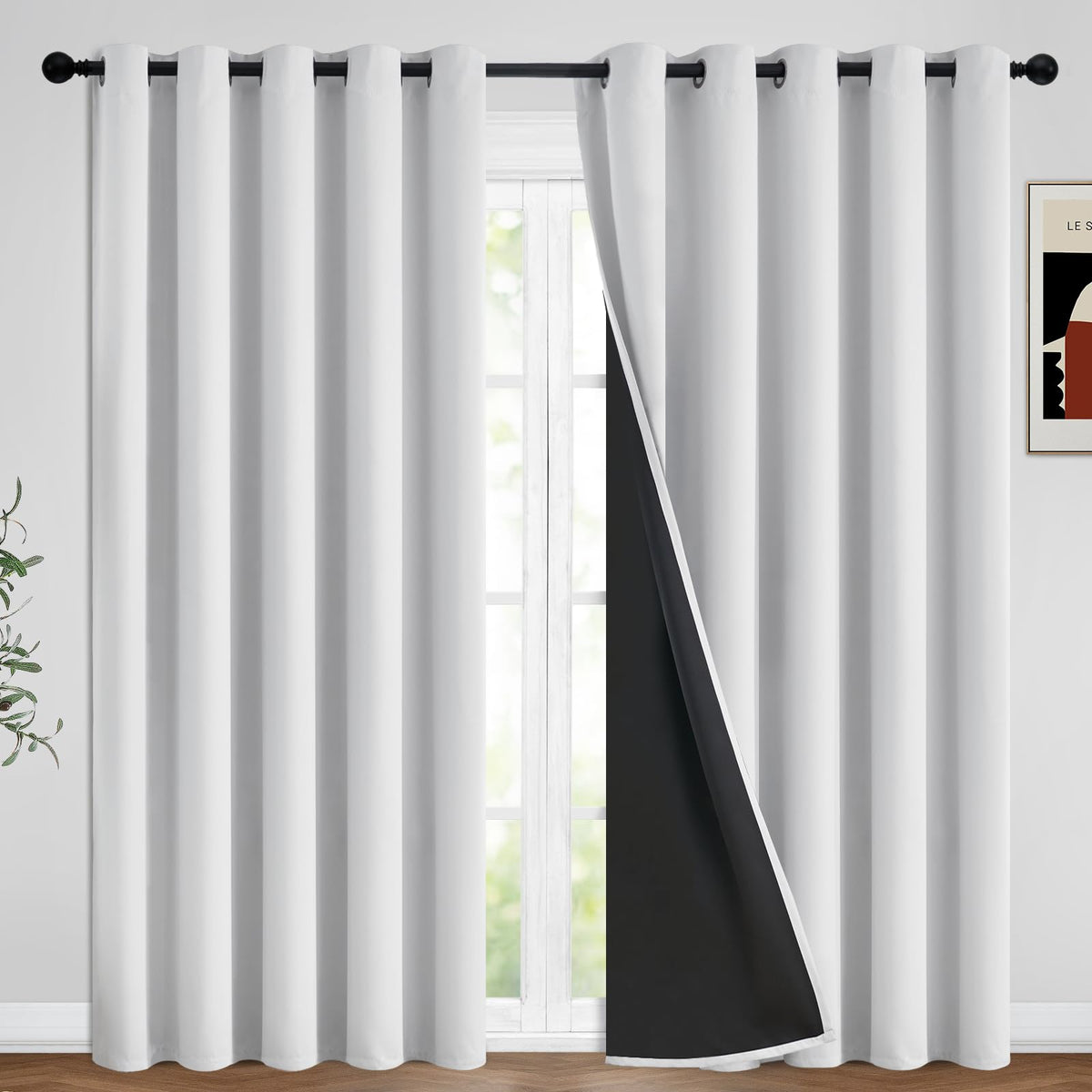 Yakamok Burgundy Red Blackout Curtains 84 inches Long for Bedroom 38" Wide