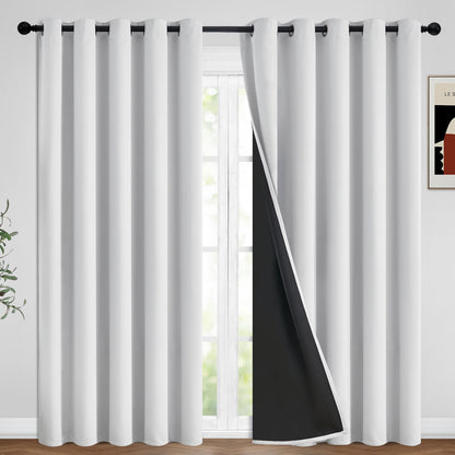 Yakamok Burgundy Red Blackout Curtains 84 inches Long for Bedroom 38" Wide