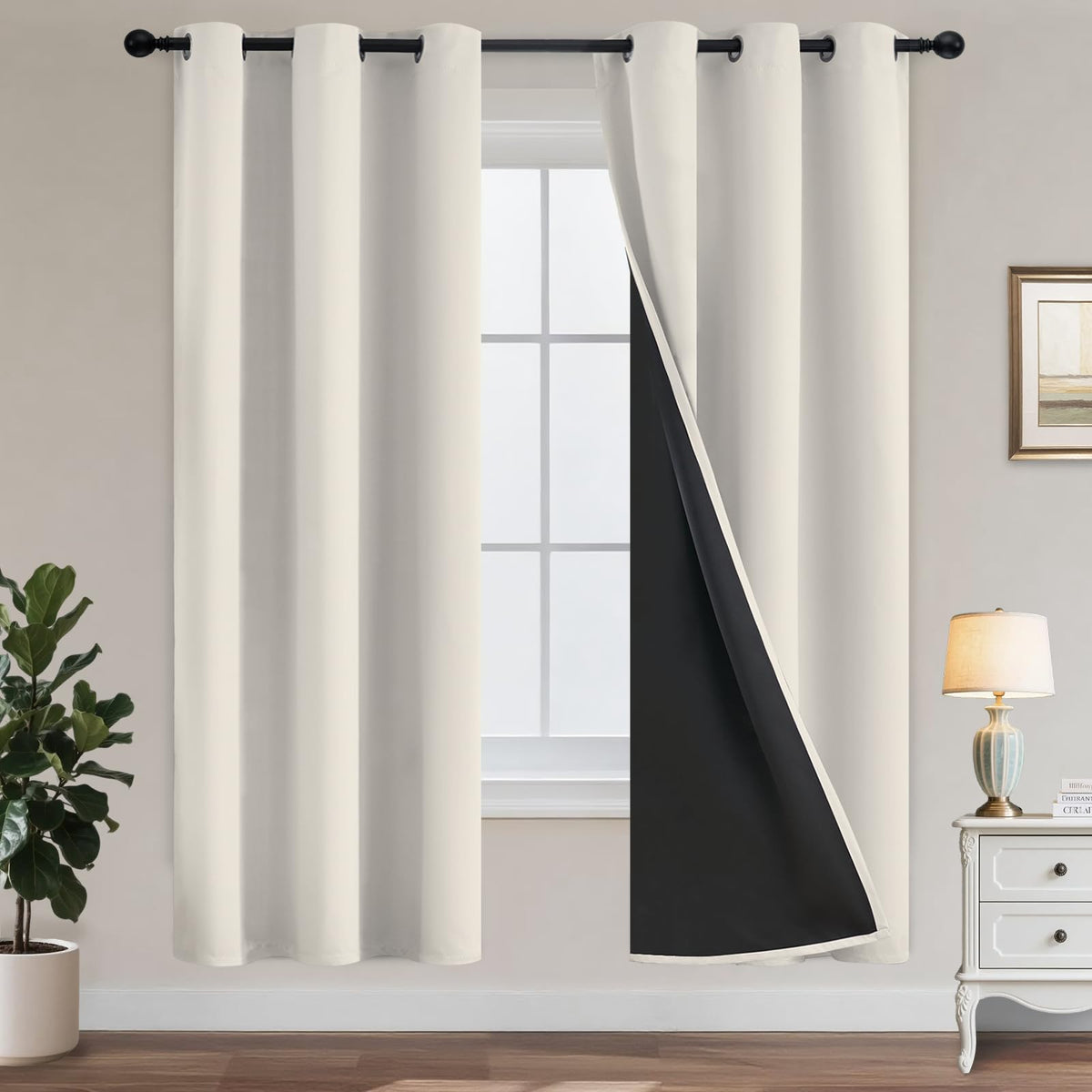 Yakamok Burgundy Red Blackout Curtains 84 inches Long for Bedroom 38" Wide
