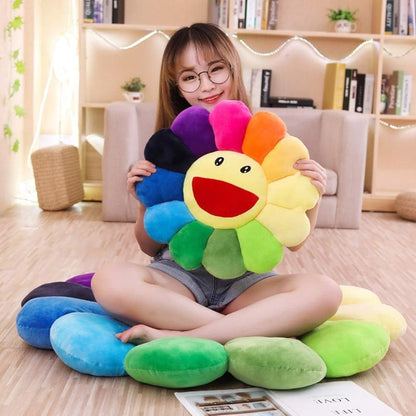 TEFU Flower Plush Pillow, Sunflower Soft Comfortable,Colorful,16.5in/42cm