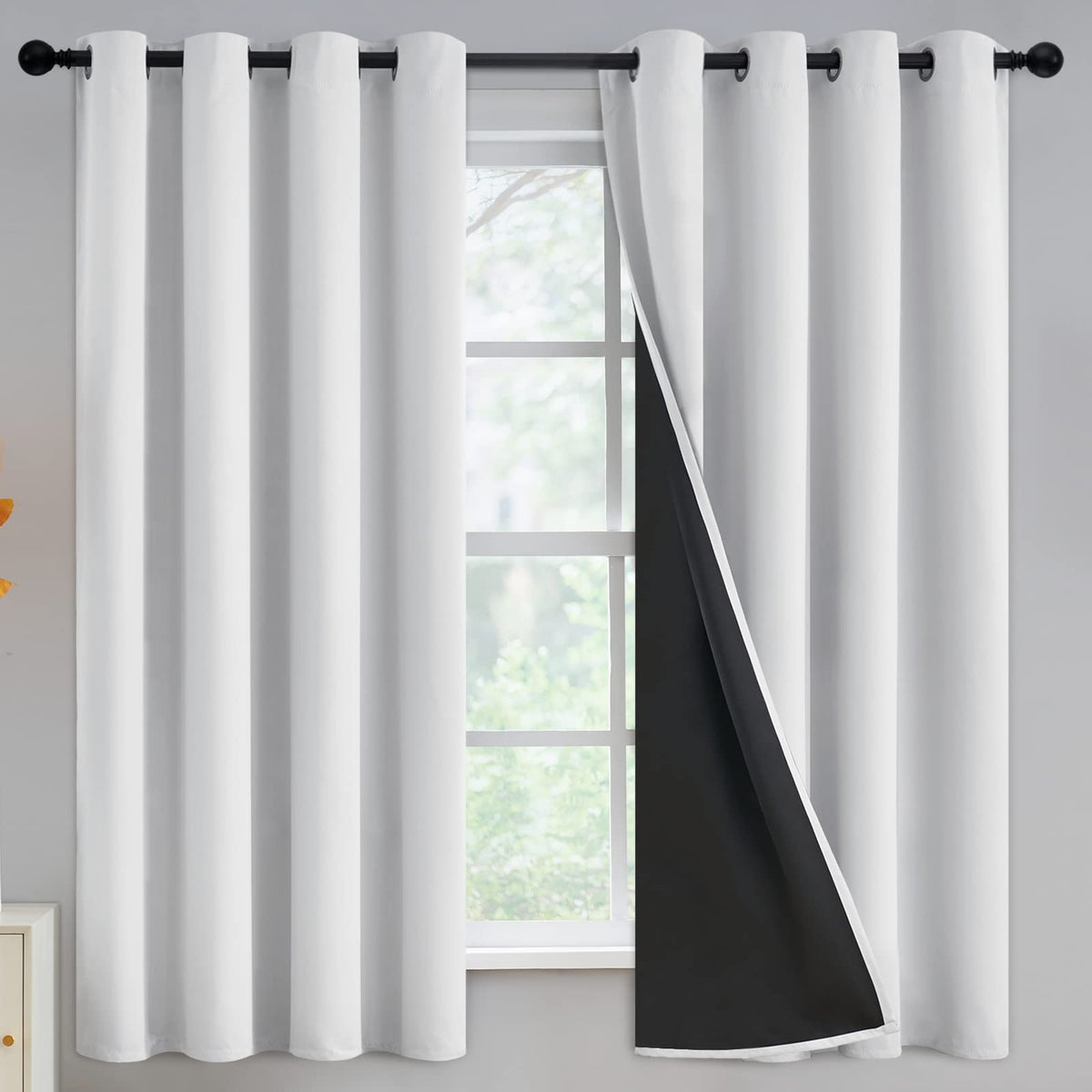 Yakamok Burgundy Red Blackout Curtains 84 inches Long for Bedroom 38" Wide