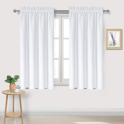 DWCN Blackout Curtains for Bedroom Living Room 42 x 63 Inch Long Black