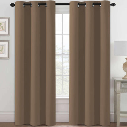H.VERSAILTEX Blackout Curtains for Bedroom Thermal Insulated Room Darkening Living Room Curtains 63 Inch Long Grommet Privacy Protection Window Curtain Panels/Drapes for Nursery,2 Panels,Ivory/Cream