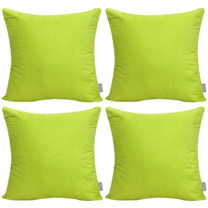 Thmyo 4-Pack 100% Cotton Solid Decorative Throw Pillow Case 18x18 Orange