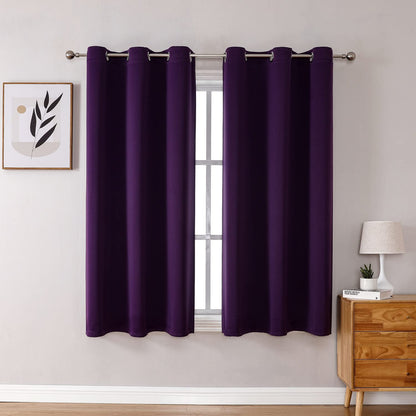 ChrisDowa Blackout Curtains for Bedroom and Living Room 63 Inches Long