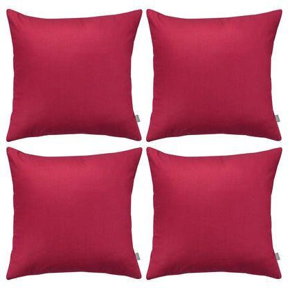 Thmyo 4-Pack 100% Cotton Solid Decorative Throw Pillow Case 18x18 Orange