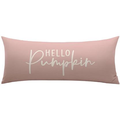 Artscope Hello Pumpkin Beige Lumbar Throw Pillow Cover 12x20 Inch Fall Decoration Cushion Cover Thanksgiving Farmhouse Pillow Case for Home Sofa Couch Decor