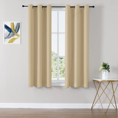 ChrisDowa Blackout Curtains for Bedroom and Living Room 63 Inches Long