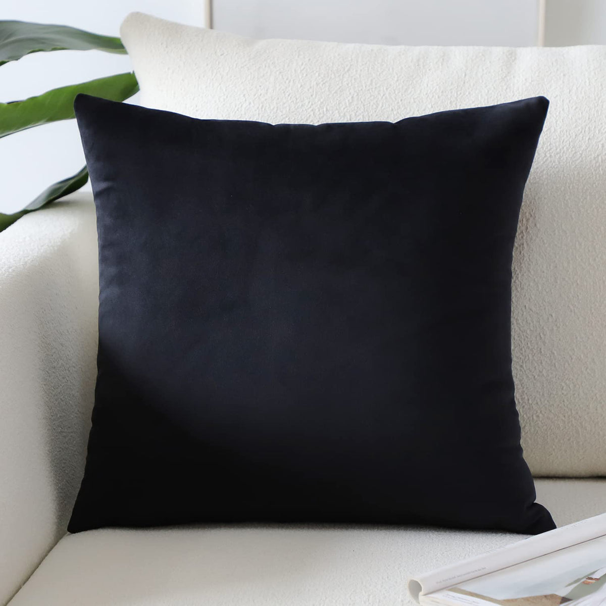 Artscope Luxury Velvet Pillow Covers Super Soft Decorative Square Throw Pillow Covers Case Cushion Covers for Sofa Couch Bedroom Car Decor 20x20 Inch Light Blue