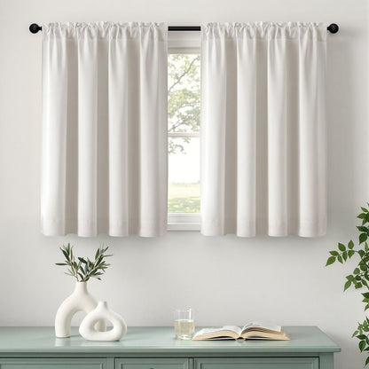 MIULEE Stone Blue Blackout Curtains for Bedroom Living Room 40"x63" 2 Panel
