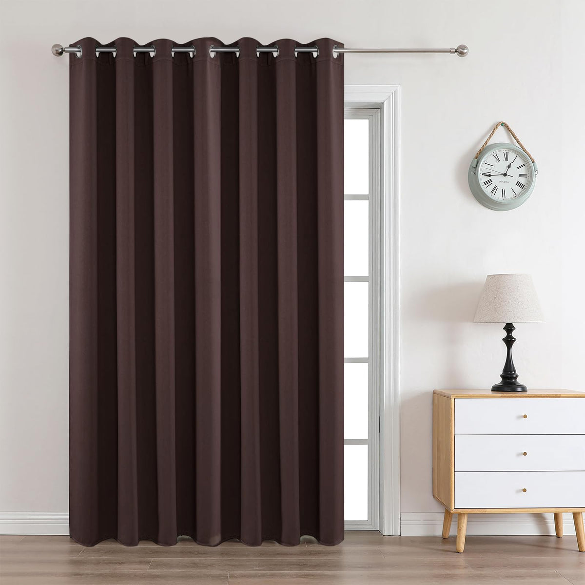 Joydeco Blackout Curtains for Bedroom 84 Inch - Black Out Curtains with Grommets Thermal Insulated Room Darkening Light Blocking, Noise Reducing & Wrinkle-Free Drapes for Living Room Windows, 2 Panels