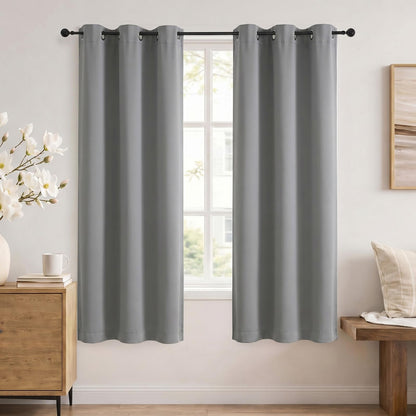 Simplebrand Sage Green Blackout Curtains 84 Inch Length 2 Panels Set for Bedroom/Living Room, Solid Room Darkening Thermal Insulated Grommet Energy Saving Window Treatment Drapes, Each 52" Wide