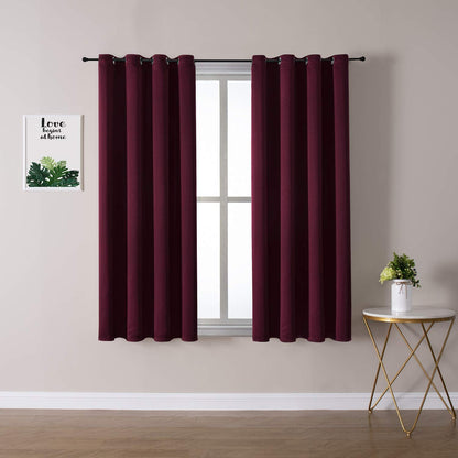 ChrisDowa Blackout Curtains for Bedroom and Living Room 63 Inches Long