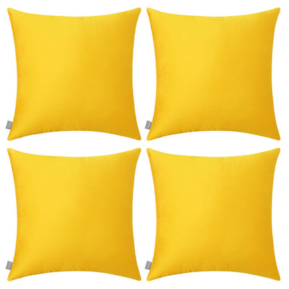 Thmyo 4-Pack 100% Cotton Solid Decorative Throw Pillow Case 18x18 Orange