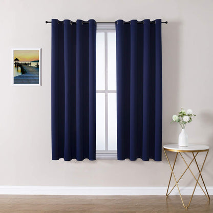 ChrisDowa Blackout Curtains for Bedroom and Living Room 63 Inches Long