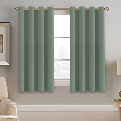 H.VERSAILTEX 100% Blackout Curtains for Bedroom Black Out Curtains 96 inch Thermal Insulated Long Blackout Curtains for Living Room, Energy Saving Curtains for Patio Door Grommet (1 Panel, Jet Black)