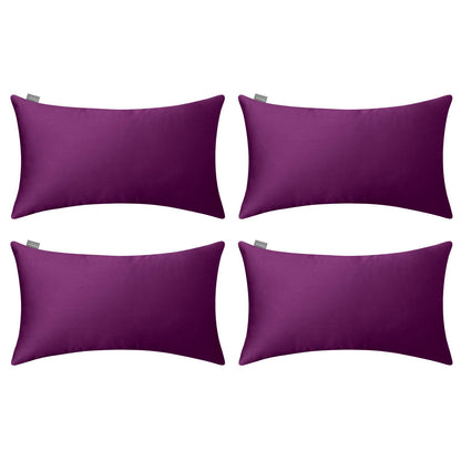 Thmyo 4-Pack 100% Cotton Solid Decorative Throw Pillow Case 18x18 Orange