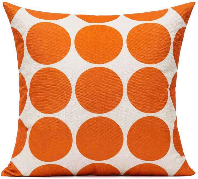 All Smiles Outdoor Waterproof Throw Pillow Covers 18X18 Set of 4,Orange Decorative Cushion Covers Boho Decorations Outside for Patio Furniture Porch Seat Chair Couch Sofa Living Room Geometric