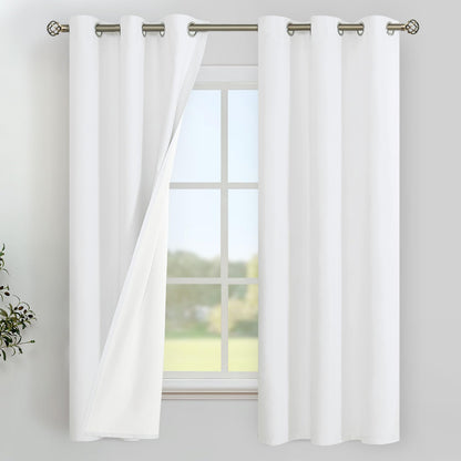 YoungsTex Black Blackout Curtains for Bedroom, Thermal Drapes Heat Blocking