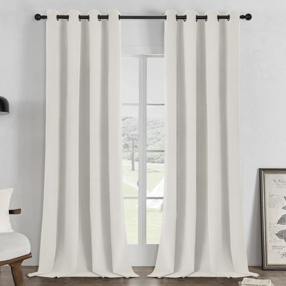Joydeco Velvet Blackout Curtains 84 Inch Length 2 Panels, Black Out Curtains for Bedroom Living Room, Thermal Insulated Luxury Heavy Duty Drapes, Heat & Light Blocking, Back Tab&Rod Pocket,52"W x 84"L