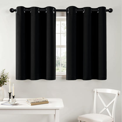 MIULEE Blackout Curtains for Bedroom 2 Panels 40 x 63 Inch Long Dark Grey