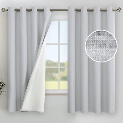 YoungsTex Black Blackout Curtains for Bedroom, Thermal Drapes Heat Blocking