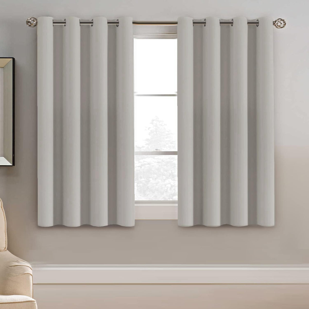 H.VERSAILTEX 100% Blackout Curtains for Bedroom Black Out Curtains 96 inch Thermal Insulated Long Blackout Curtains for Living Room, Energy Saving Curtains for Patio Door Grommet (1 Panel, Jet Black)