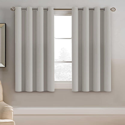 H.VERSAILTEX 100% Blackout Curtains for Bedroom Black Out Curtains 96 inch Thermal Insulated Long Blackout Curtains for Living Room, Energy Saving Curtains for Patio Door Grommet (1 Panel, Jet Black)
