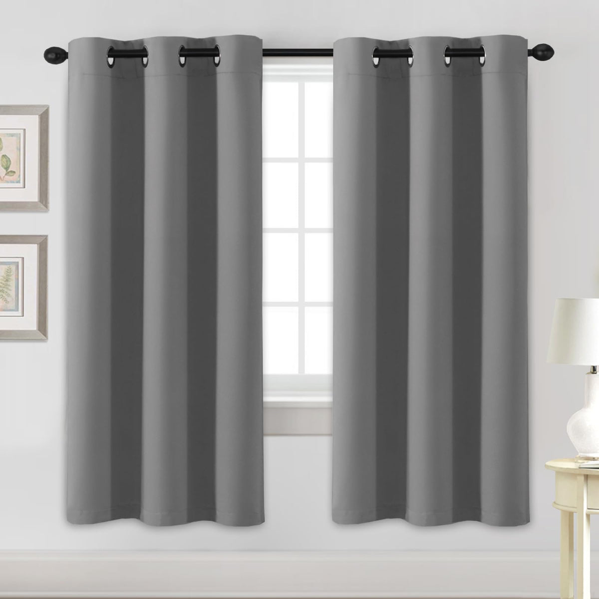 H.VERSAILTEX Blackout Curtains for Bedroom Thermal Insulated Room Darkening Living Room Curtains 63 Inch Long Grommet Privacy Protection Window Curtain Panels/Drapes for Nursery,2 Panels,Ivory/Cream