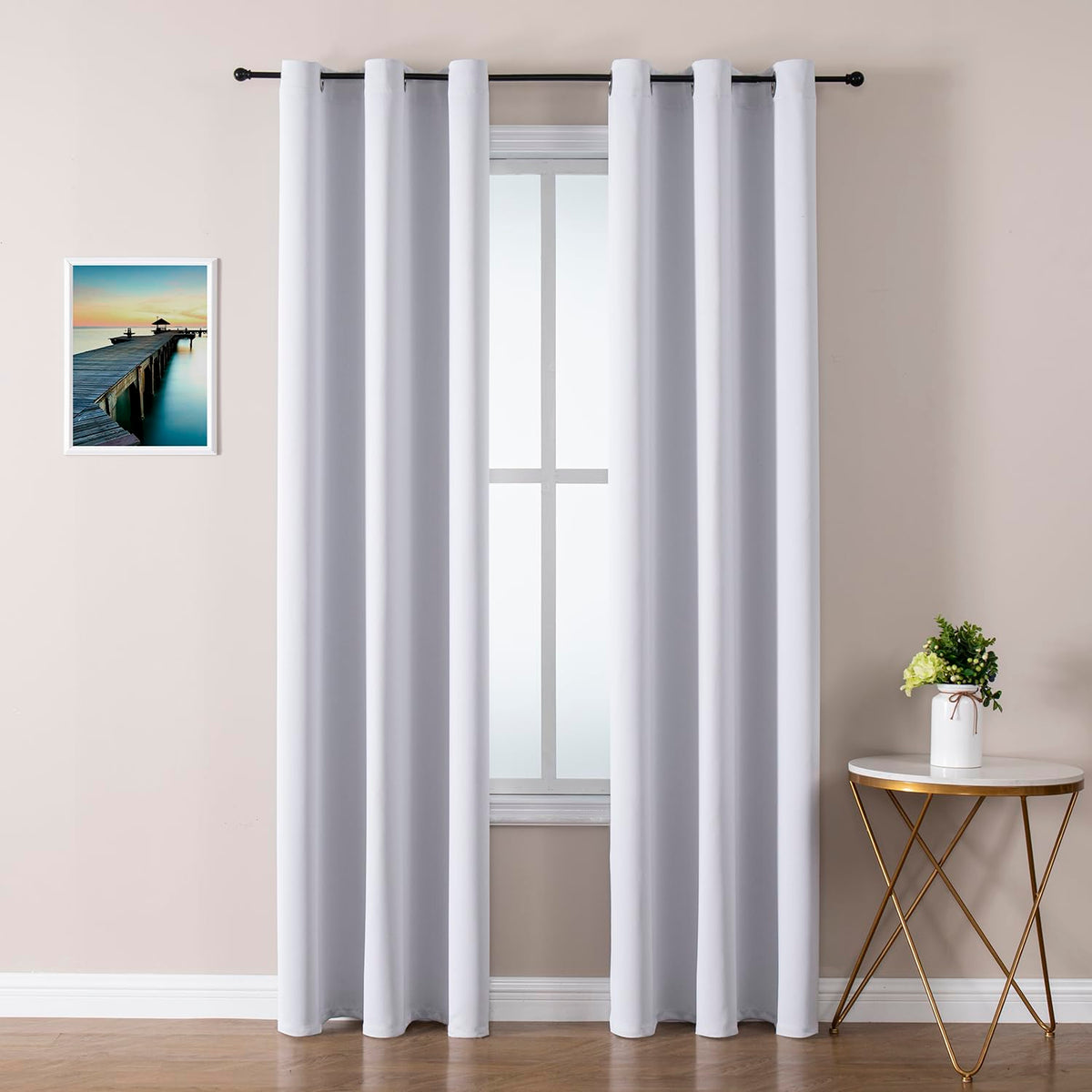 ChrisDowa Blackout Curtains for Bedroom and Living Room 63 Inches Long