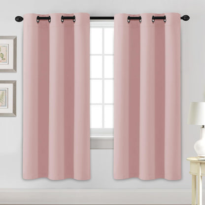 H.VERSAILTEX Blackout Curtains for Bedroom Thermal Insulated Room Darkening Living Room Curtains 63 Inch Long Grommet Privacy Protection Window Curtain Panels/Drapes for Nursery,2 Panels,Ivory/Cream