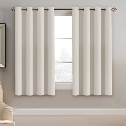 H.VERSAILTEX 100% Blackout Curtains for Bedroom Black Out Curtains 96 inch Thermal Insulated Long Blackout Curtains for Living Room, Energy Saving Curtains for Patio Door Grommet (1 Panel, Jet Black)