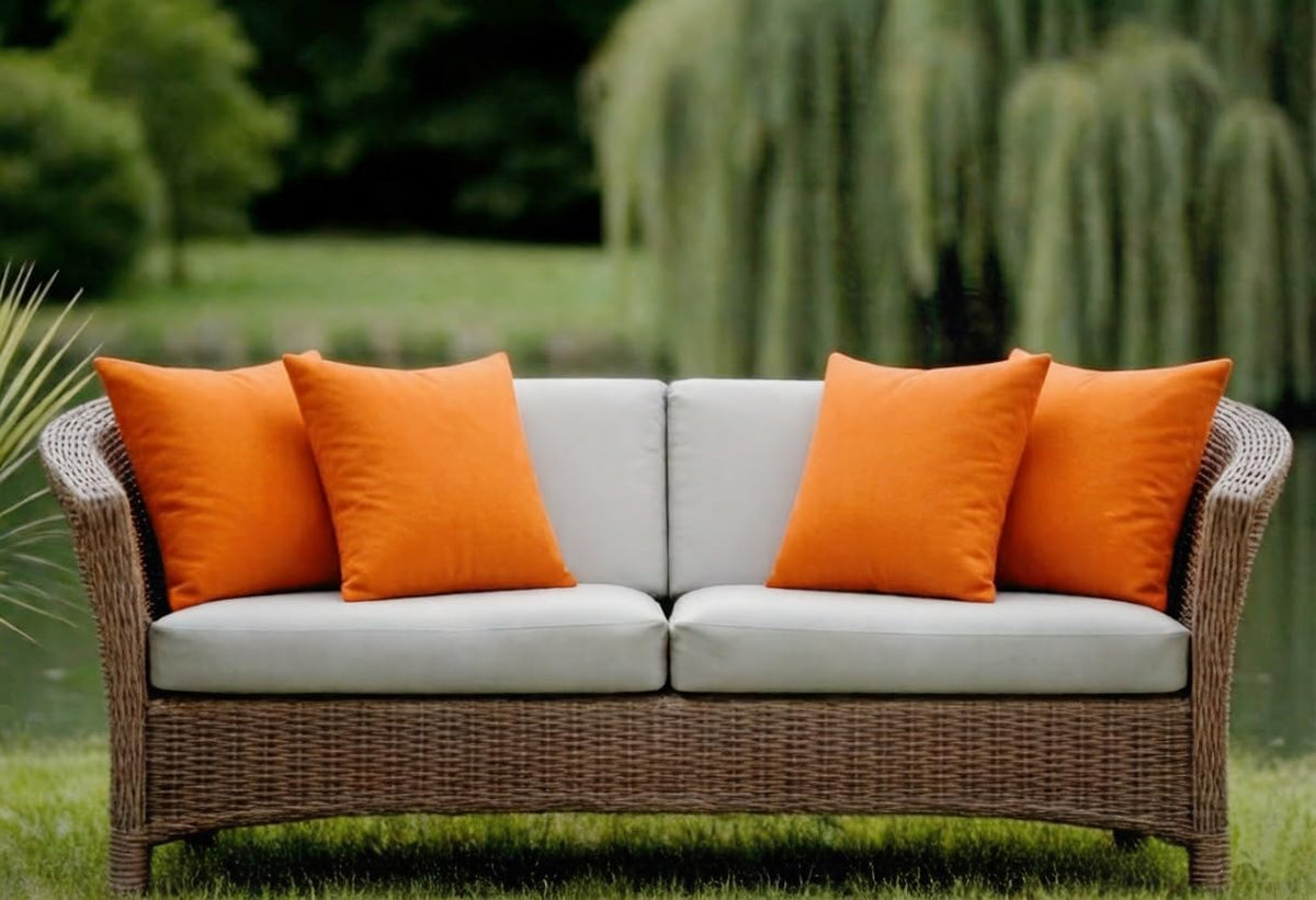 Outdoor Throw Pillows with Inserts, Waterproof Pillows for Outdoor Seating, Square Decorative Garden Cushion for Patio Furniture, Bed, Couch, Sofa(Black, 18" x 18" (Pack of 2))