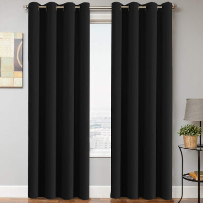 H.VERSAILTEX Blackout Curtains for Bedroom Thermal Insulated Room Darkening Living Room Curtains 63 Inch Long Grommet Privacy Protection Window Curtain Panels/Drapes for Nursery,2 Panels,Ivory/Cream