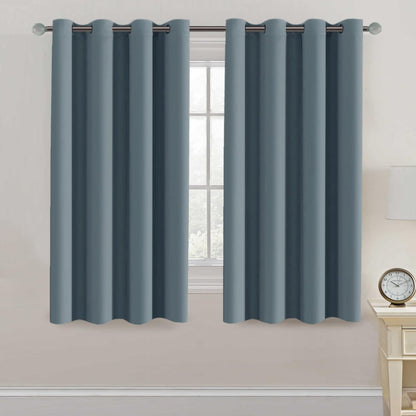 H.VERSAILTEX 100% Blackout Curtains for Bedroom Black Out Curtains 96 inch Thermal Insulated Long Blackout Curtains for Living Room, Energy Saving Curtains for Patio Door Grommet (1 Panel, Jet Black)