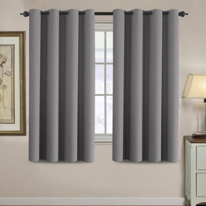 H.VERSAILTEX 100% Blackout Curtains for Bedroom Black Out Curtains 96 inch Thermal Insulated Long Blackout Curtains for Living Room, Energy Saving Curtains for Patio Door Grommet (1 Panel, Jet Black)