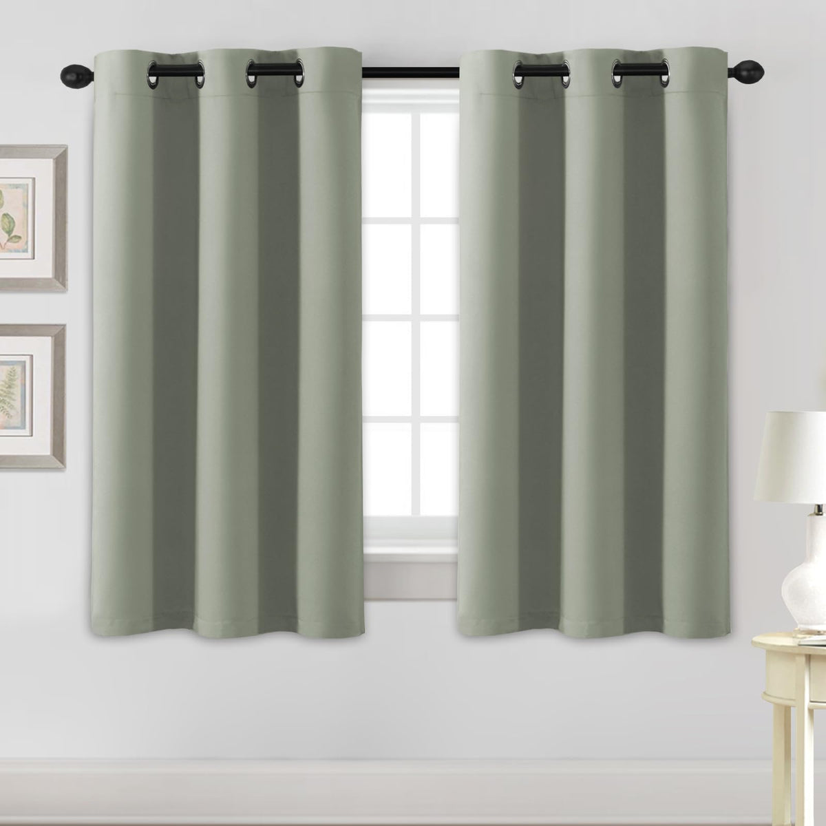 H.VERSAILTEX Blackout Curtains for Bedroom Thermal Insulated Room Darkening Living Room Curtains 63 Inch Long Grommet Privacy Protection Window Curtain Panels/Drapes for Nursery,2 Panels,Ivory/Cream