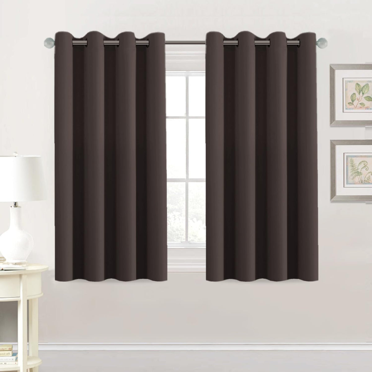 H.VERSAILTEX Blackout Curtains for Bedroom Thermal Insulated Room Darkening Living Room Curtains 63 Inch Long Grommet Privacy Protection Window Curtain Panels/Drapes for Nursery,2 Panels,Ivory/Cream