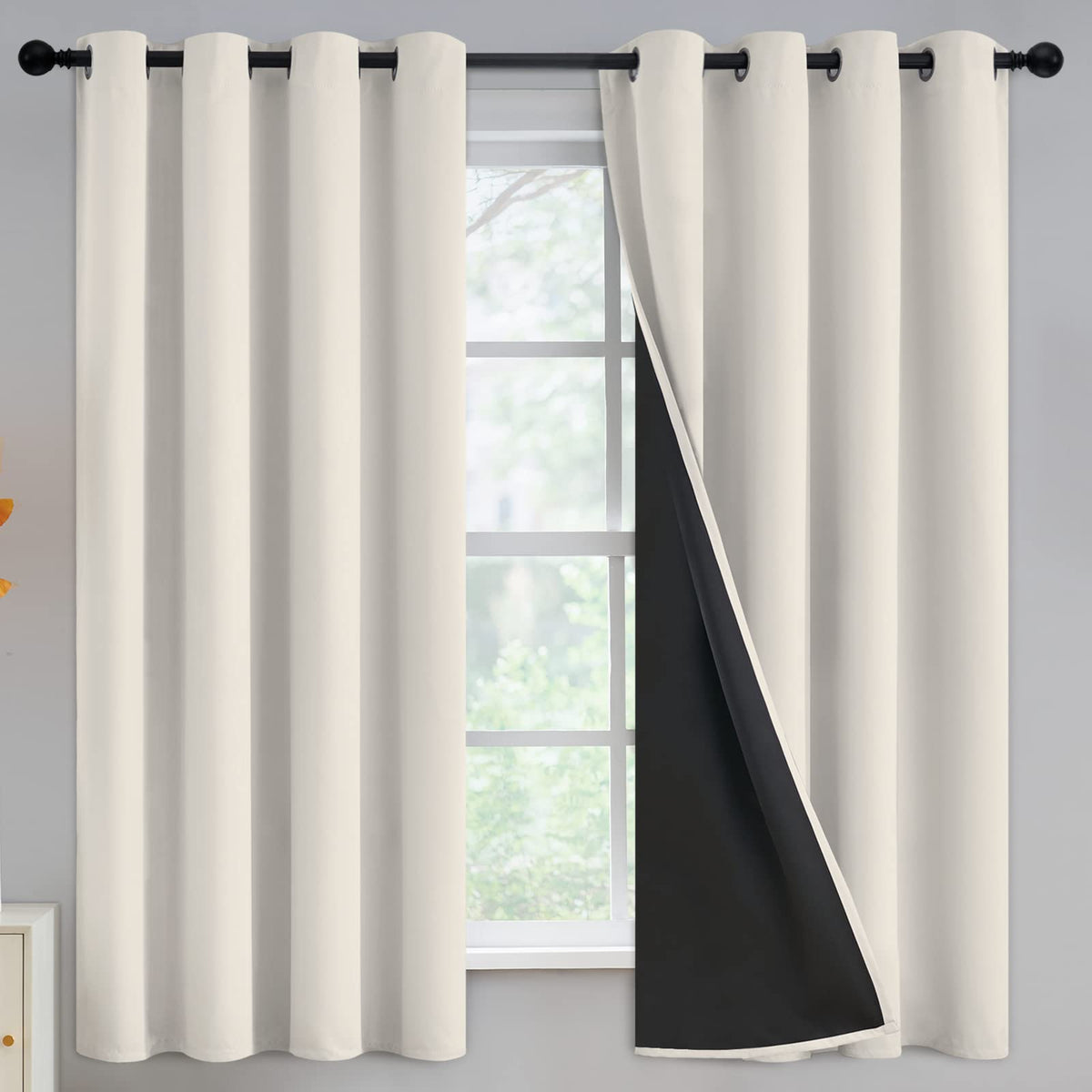 Yakamok Burgundy Red Blackout Curtains 84 inches Long for Bedroom 38" Wide