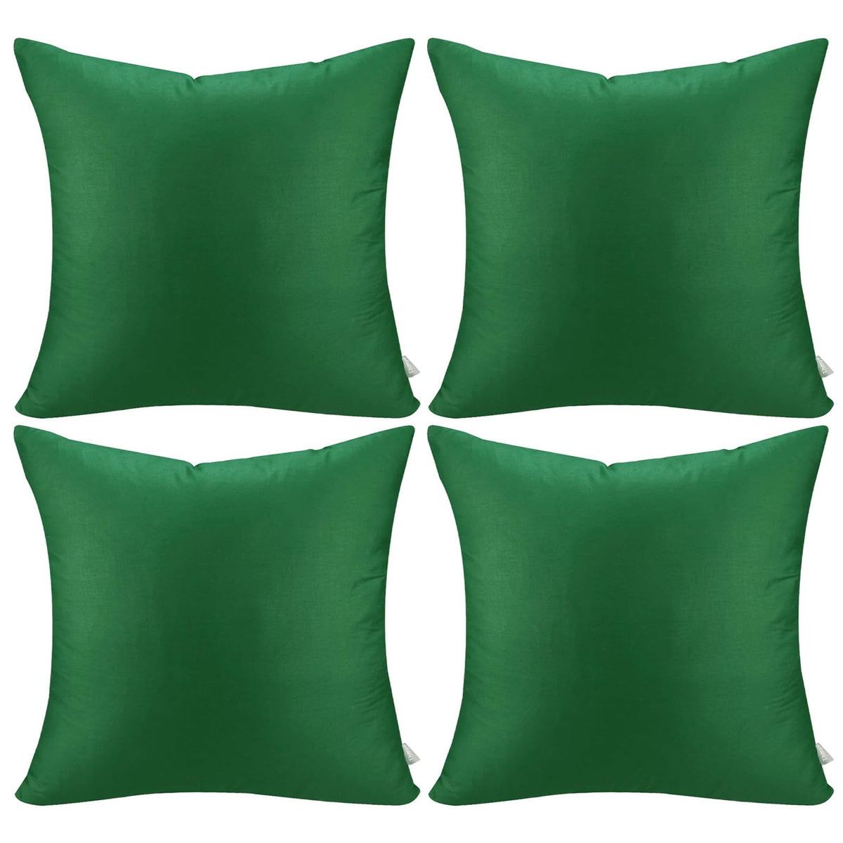 Thmyo 4-Pack 100% Cotton Solid Decorative Throw Pillow Case 18x18 Orange