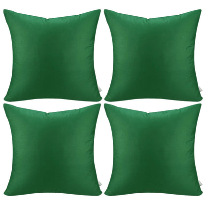 Thmyo 4-Pack 100% Cotton Solid Decorative Throw Pillow Case 18x18 Orange